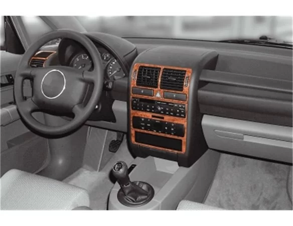 Audi A2 02.00-01.05 Inleg dashboard Interieurset aansluitend en pasgemaakt op he 8-Teile - 1
