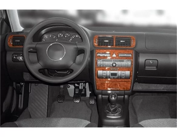 Audi A3 Typ 8L 08.00-03.03 Inleg dashboard Interieurset aansluitend en pasgemaakt op he 7 -Teile - 1