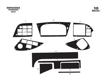 Car accessories Mercedes Tourismo 01.2011 3D Interior Dashboard Trim Kit Dash Trim Dekor 10-Parts