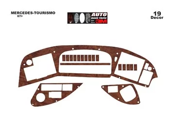 Mercedes Tourismo 04.07-12.10 3D Interior Custom Dash Trim Kit 19-Parts