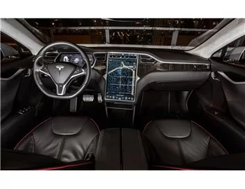 Car accessories TESLA MODEL S 2012-UP 3D Interior Dashboard Trim Kit Dash Trim Dekor 23-Parts