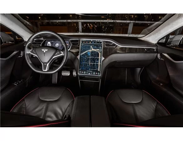 Car accessories TESLA MODEL S 2012-UP 3D Interior Dashboard Trim Kit Dash Trim Dekor 23-Parts