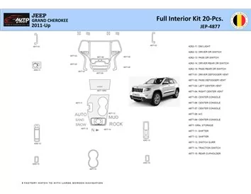 Car accessories Jeep Grand Cherokee 2011-2020 Interior WHZ Dashboard trim kit 20 Parts