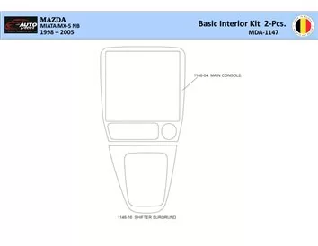 Mazda MX5 2000 Interieur WHZ Dashboard trim kit 2 delig - 1