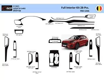 Car accessories Ford Kuga III 2019-Up Interior WHZ Dashboard trim kit 28 Parts