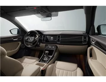 Skoda Kodiaq 2018 3D Interior Custom Dash Trim Kit 14-Parts